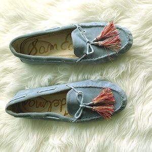 Sam Edelman Light Blue Tassel Loafers